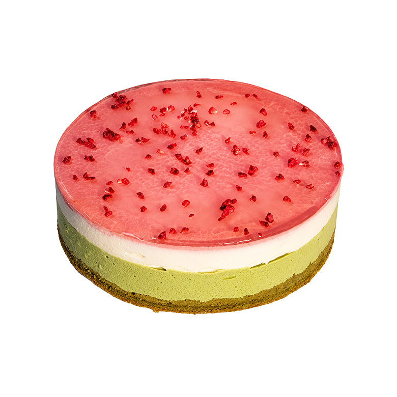 Flowers with Cat & the Fiddle Pistachio Raspberry Frozen Cheesecake (Halal-certified)