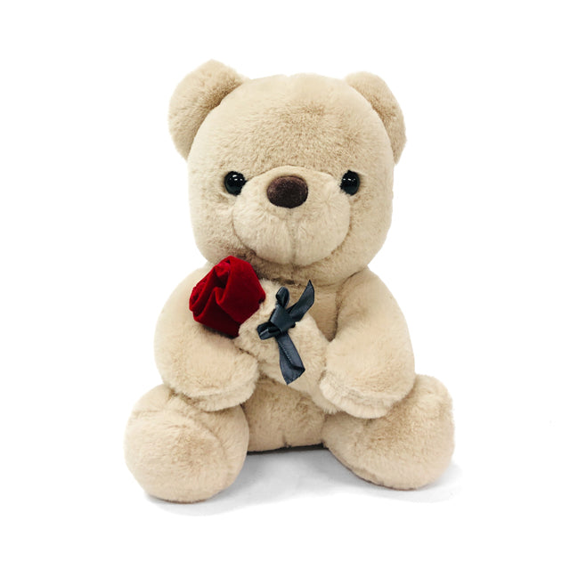 Brown Bear With Rose Plush