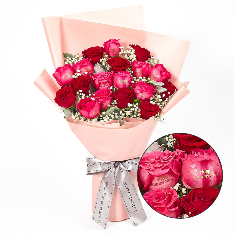 Forever And A Day - 18 Roses Bouquet - Flower Memo