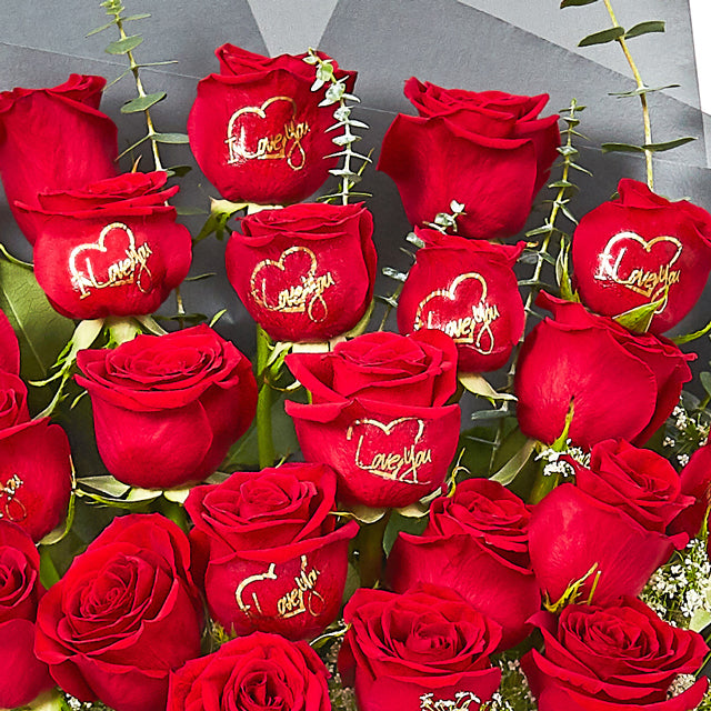 FC07 - Cupid's Arrow - 24 Roses Bouquet - Flower Memo