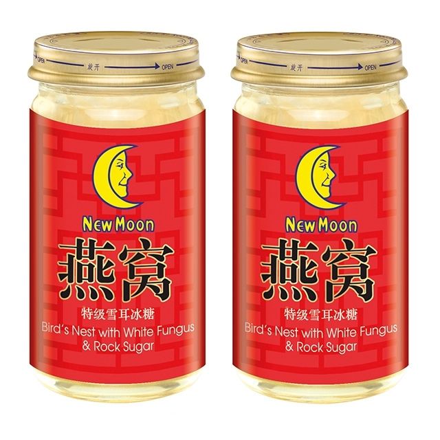 New Moon Bird's Nest w White Fungus & Rock Sugar (2x150ml)