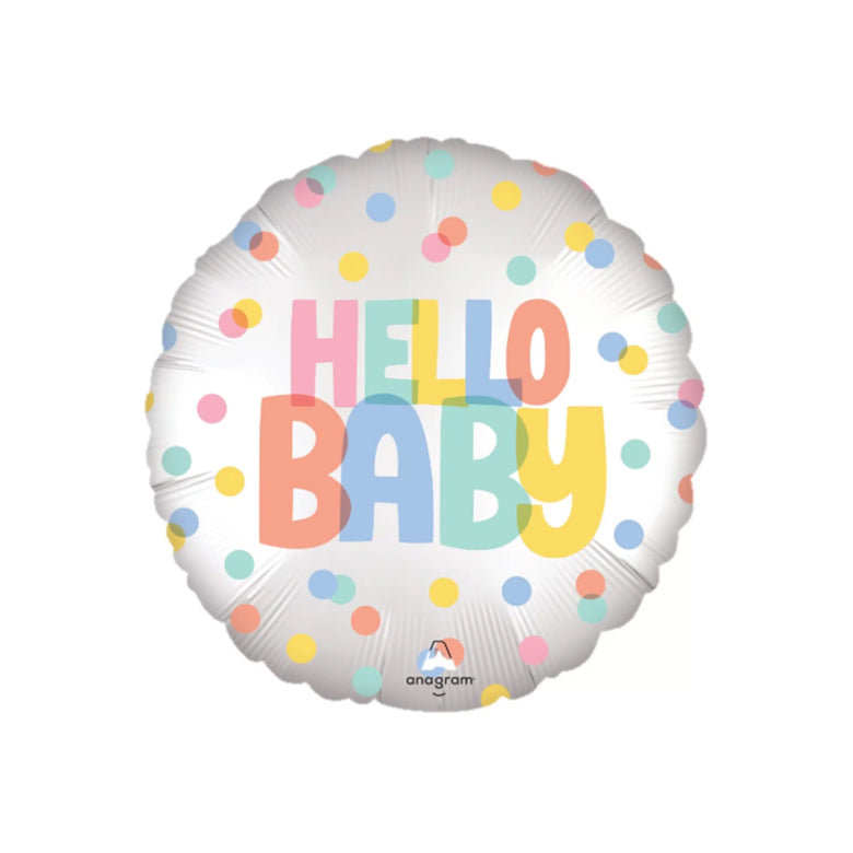18" Satin Modern Hello Baby Balloon