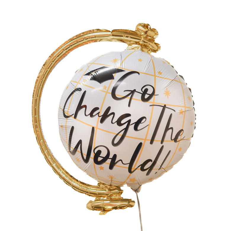 21" "Go Change the World!" Globe Balloon