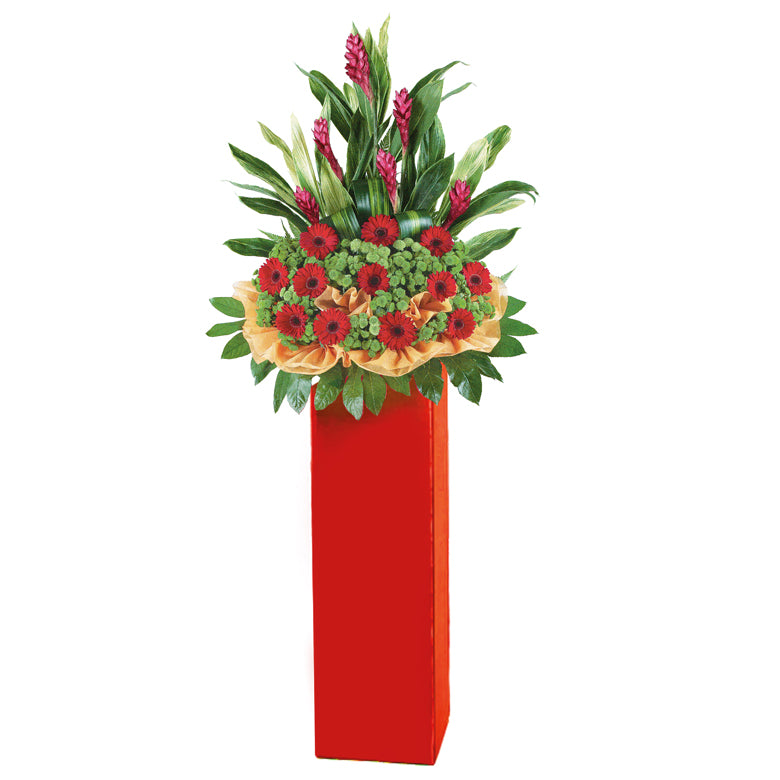 GA15 - Congratulatory Flower Stand - Blooms of Prosperity