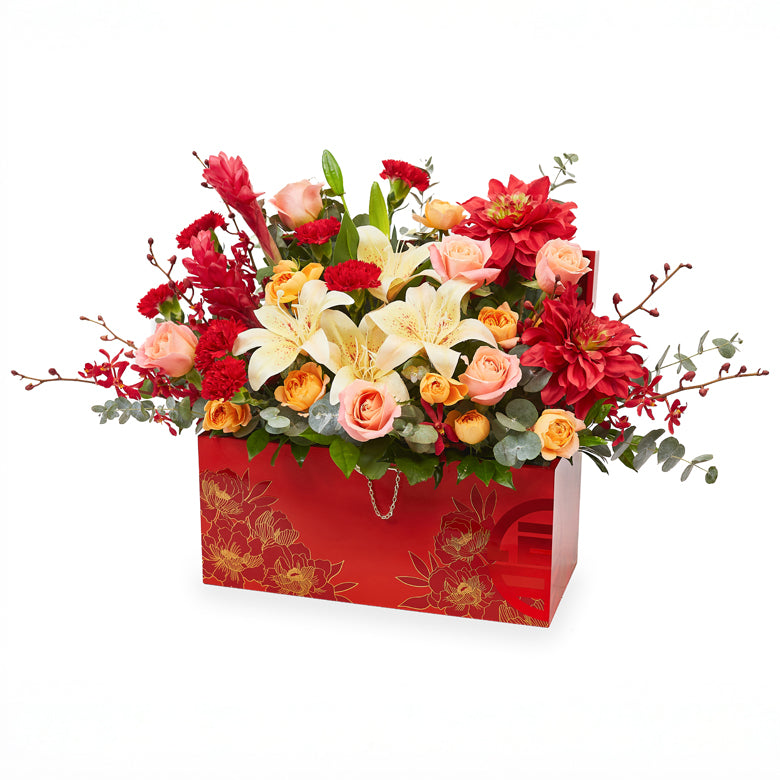 Congratulatory Flower Arrangement – Blazing Fortune