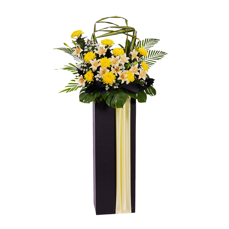 Sympathy Flower Stand - Golden Farewell