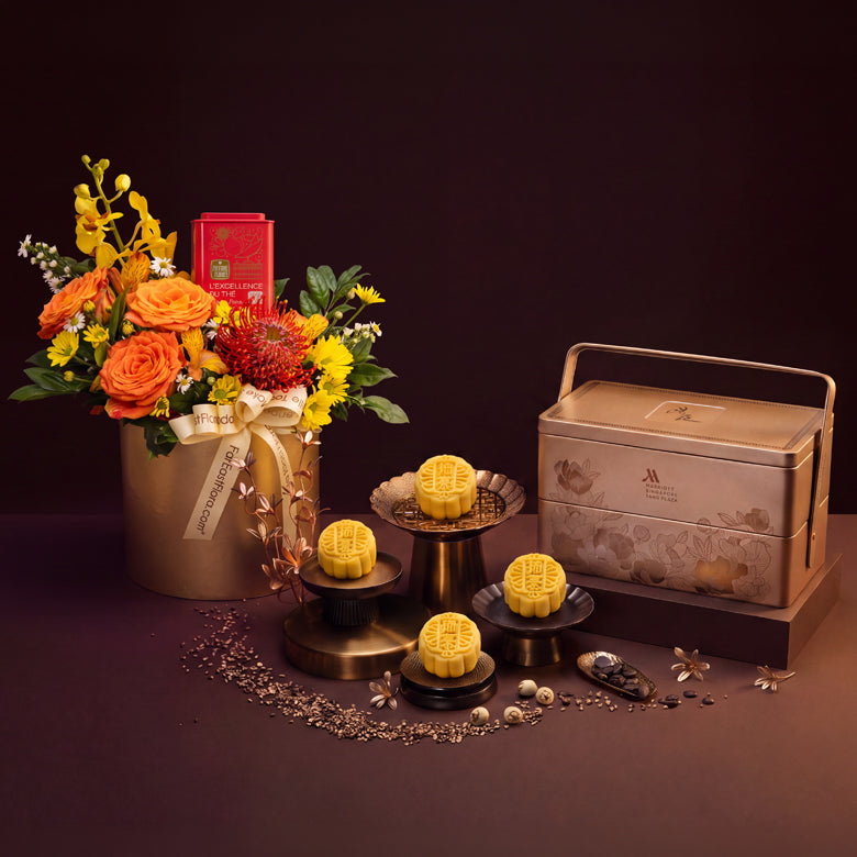 Golden Tea x Marriott Singapore Mao Shan Wang Durian Snowskin Mooncakes 8pcs Gift Set