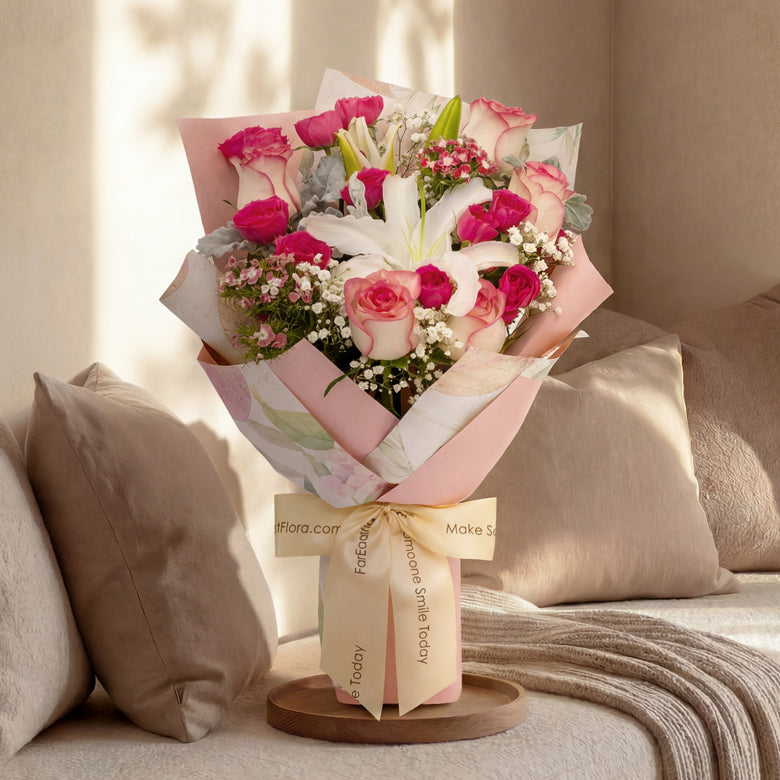 Lily Love Note — Flower Bouquet