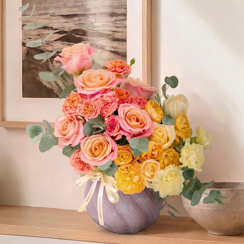 Sunset Glow – Table Flowers