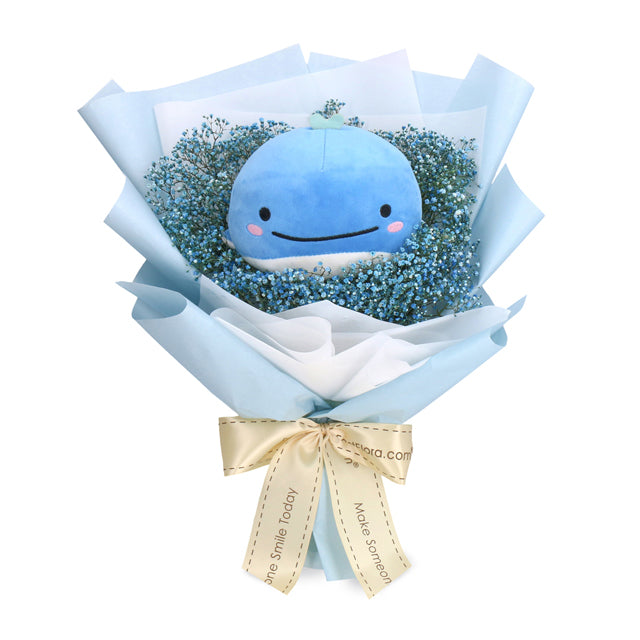 Whale Always Love You - Flower Bouquet & Plush