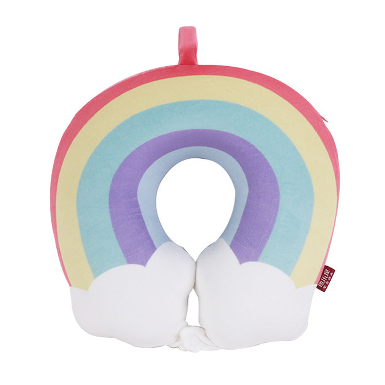 Rainbow After The Storm – Flower Bouquet & Plush Neck Pillow