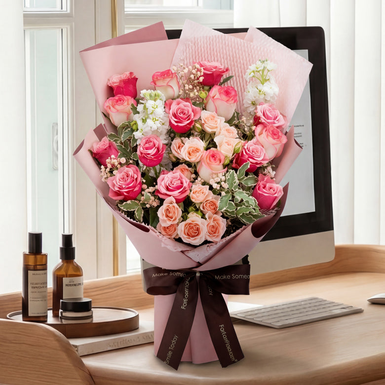 Belle Rose Premium Roses – Flower Bouquet