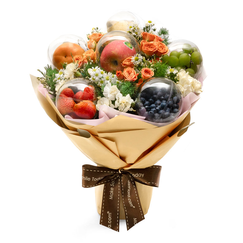 Sunshine & Fruity Blooms – Flower Bouquet