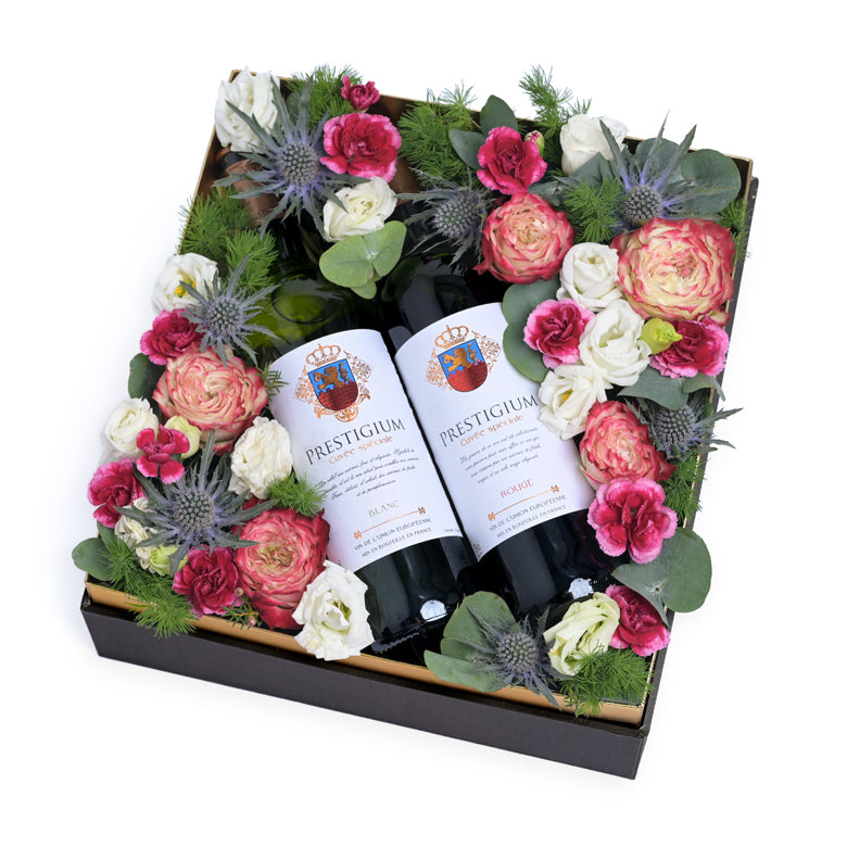 Prestigium Cuvée Rouge & Blanc x Flowers Gift Set