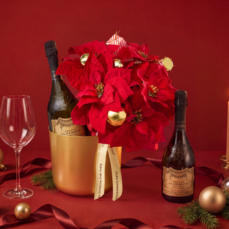 Golden Poinsettia Toast - Christmas Wine Hamper