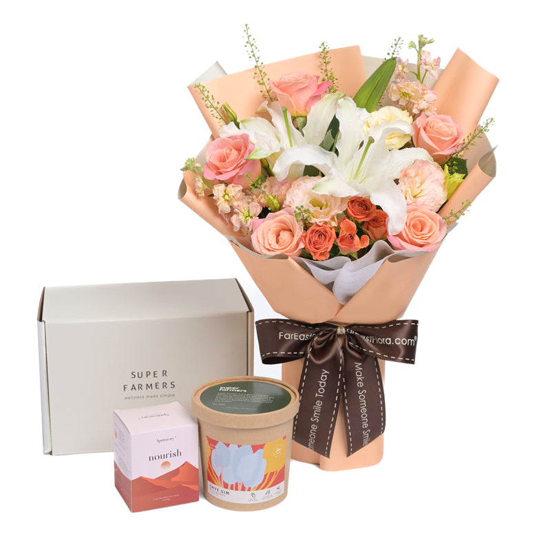 Super Farmers Nourish Tea & Microgreens Gift Set x Flowers