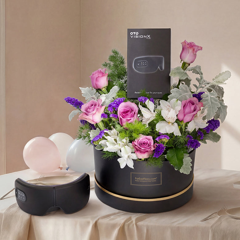 OTO VisionX Eye Massager x Flowers Gift Set