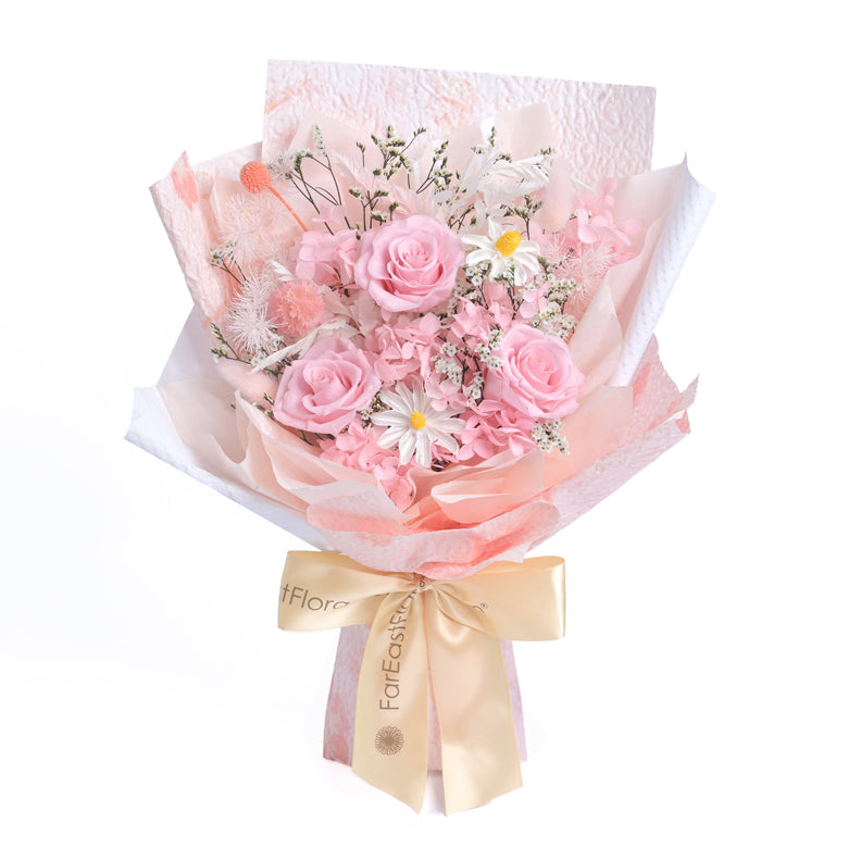 Blushing Bloom - Preserved Roses