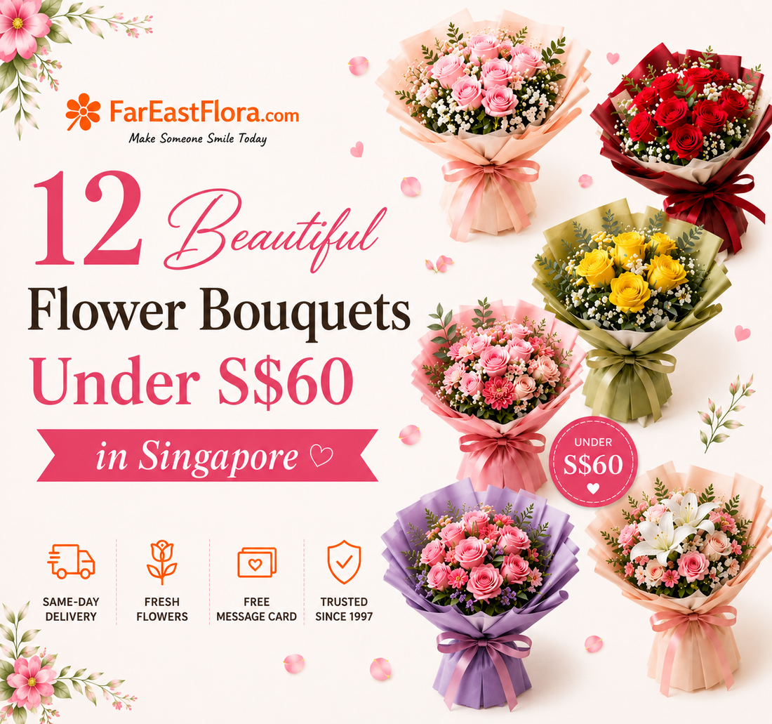 12 Beautiful Flower Bouquets Under S$60 in Singapore