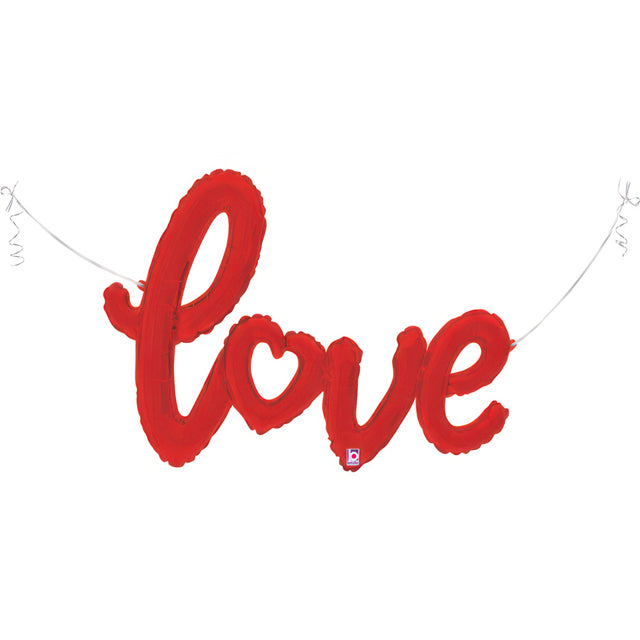 33" Script "LOVE" Red
