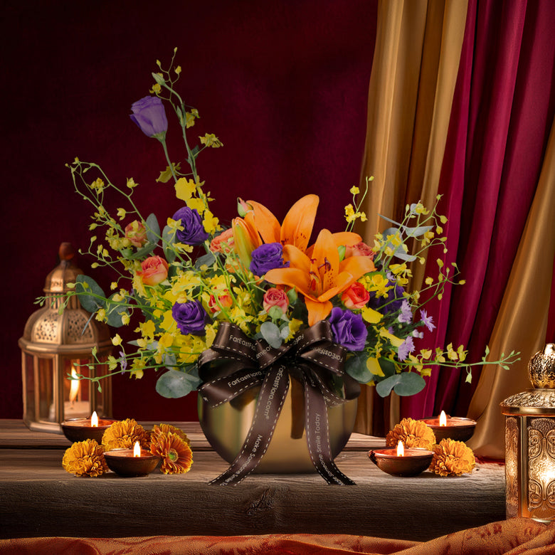 Radiant Hue Promise - Deepavali Floral Arrangement