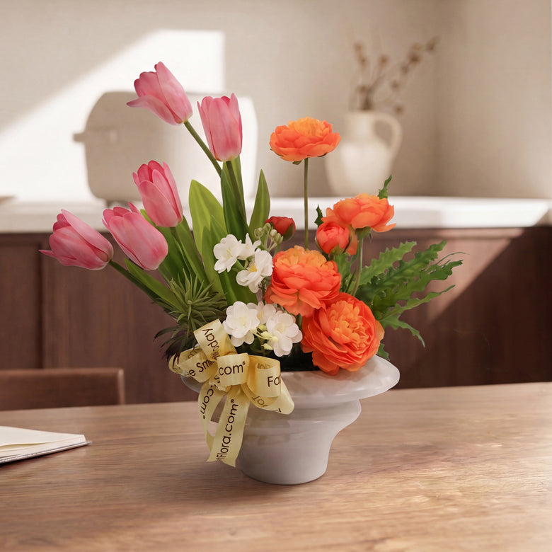 Timeless Blush - Artificial Flowers Arrangement
