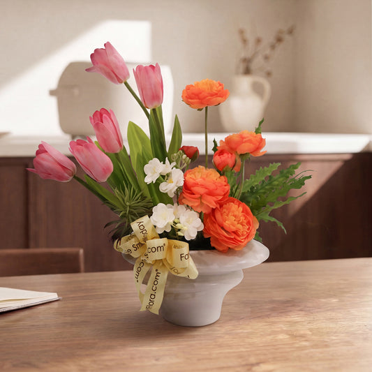Timeless Blush - Artificial Flowers Arrangement