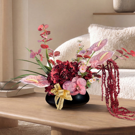 Forever Scarlet - Artificial Flowers Arrangement