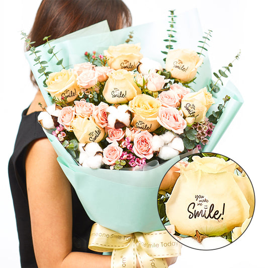 Like A Sunshine - 7 Roses Bouquet - Flower Memo