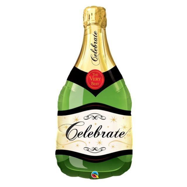 39" Bubbly Wine Bottle Helium Balloon