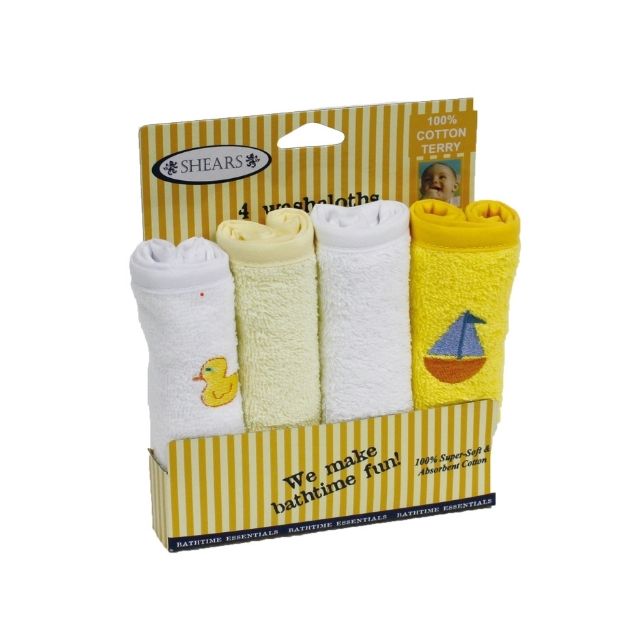 Shears 4-piece Terry Washcloth