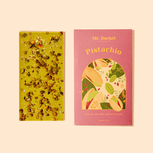 Mr Bucket Pistachio Chocolate Bar 60g