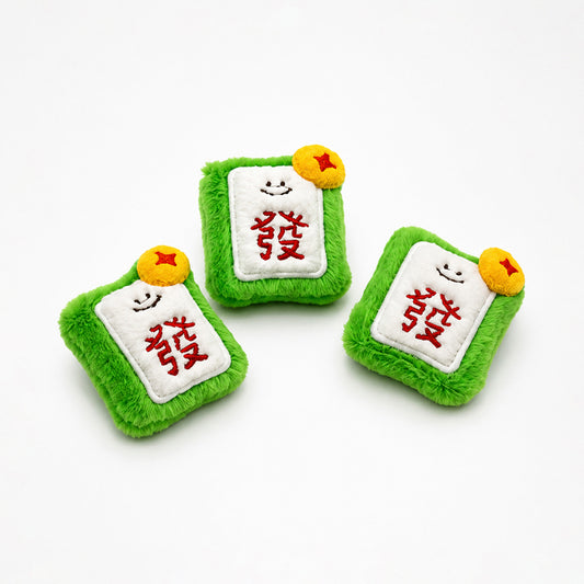 Mahjong Tile "Fa" Ornament (Set of 3)