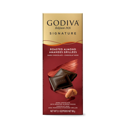 Godiva Signature Tablet — Dark Chocolate Roasted Almond
