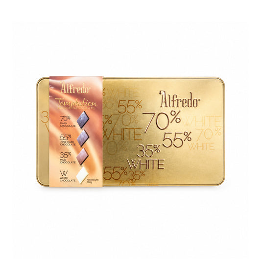 Alfredo Temptation Chocolate Mix Gold Tin 160g