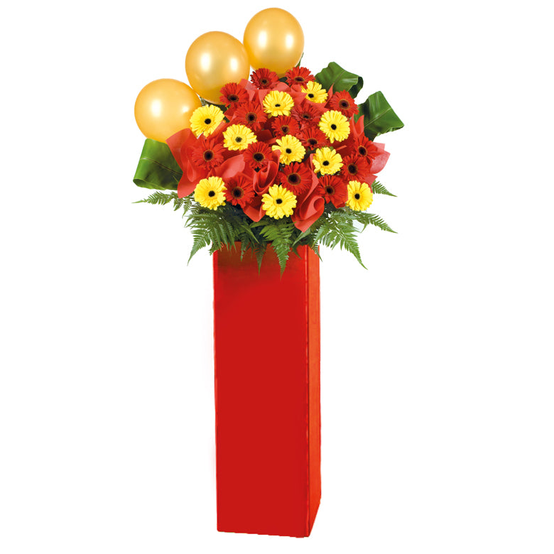 Congratulatory Flower Stand - Fiery Passion