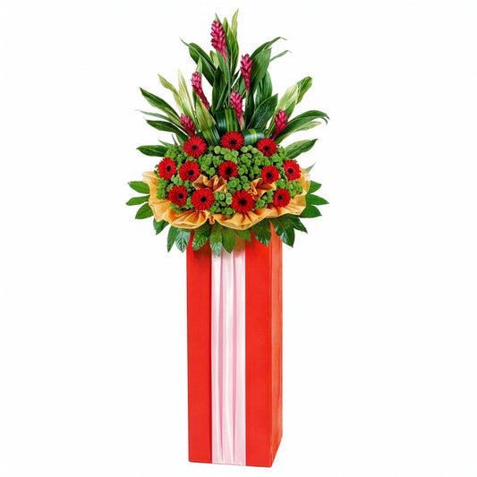 GA15 - Congratulatory Flower Stand - Blooms of Prosperity