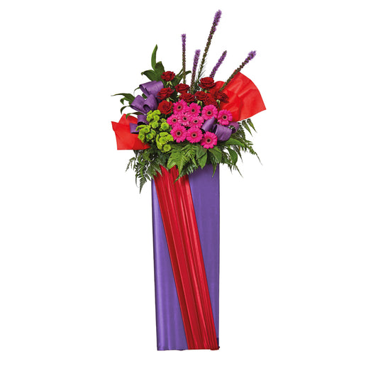 Congratulatory Flower Stand - Success And Luck