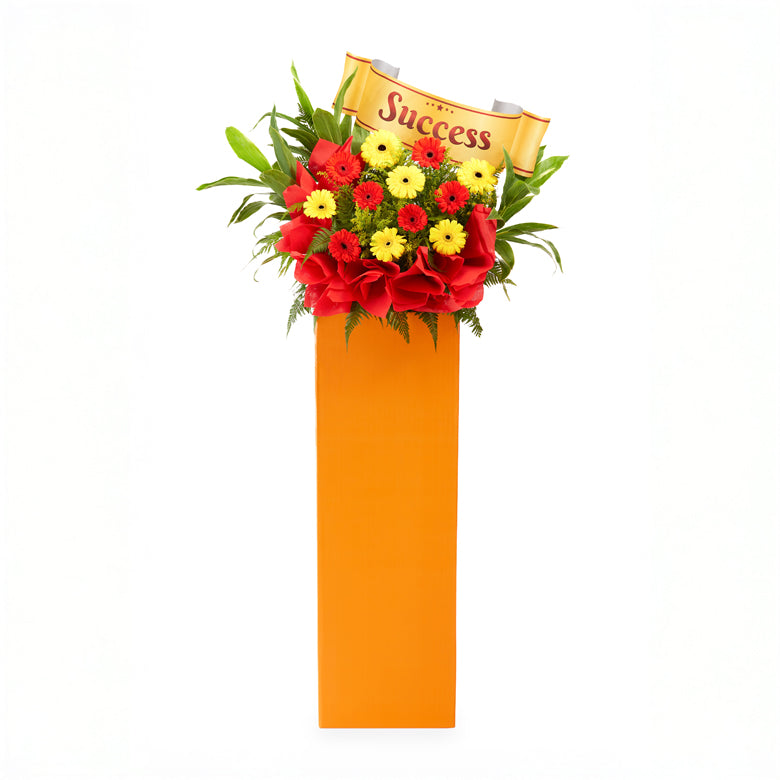 Congratulatory Flower Stand – Success In Bloom