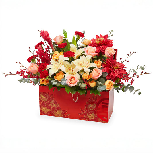 Congratulatory Flower Arrangement – Blazing Fortune