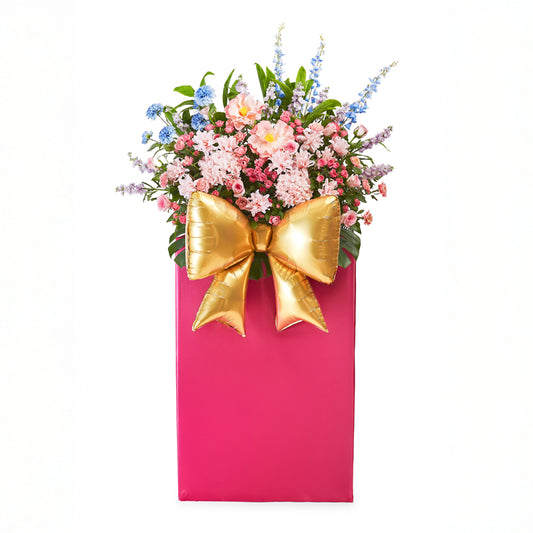 Congratulatory Flower Stand – Blushing Triumph