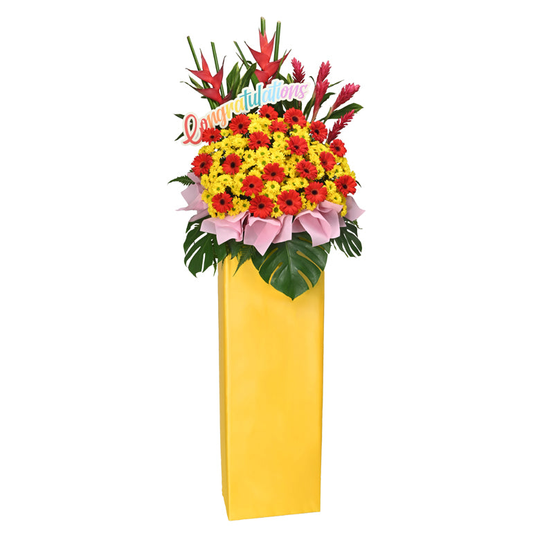 Congratulatory Flower Stand – Golden Victory