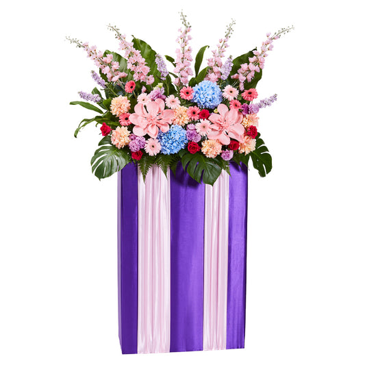 Congratulatory Flower Stand - Blushing Grandeur