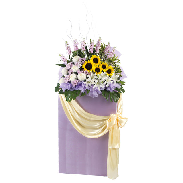 Sympathy Flower Stand - Bright Blazes