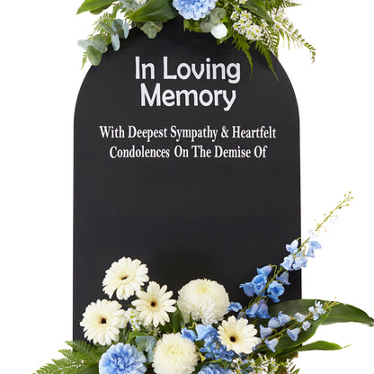 Personalized Sympathy Flower Stand – Serene Farewell