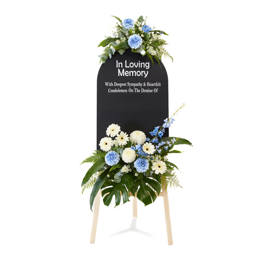 Personalized Sympathy Flower Stand – Serene Farewell