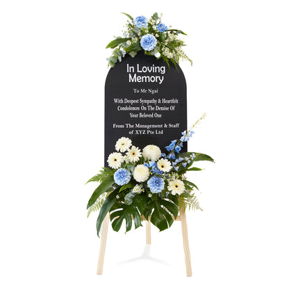 Personalized Sympathy Flower Stand – Serene Farewell