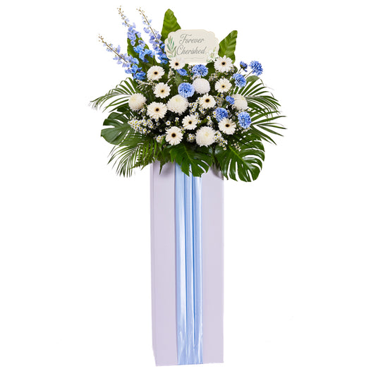 Sympathy Flower Stand - Celestial Blue