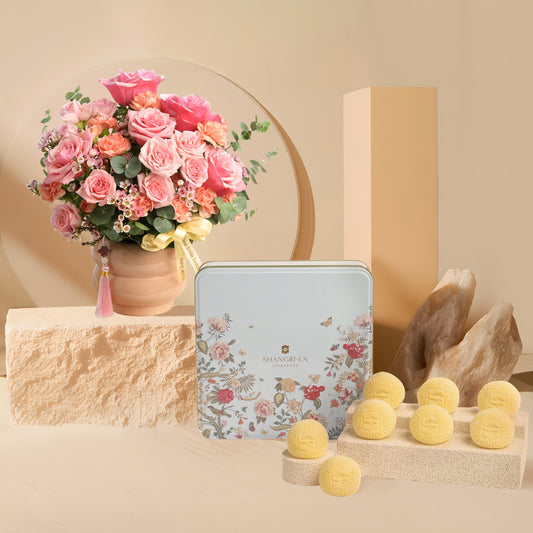 Moonlit Blossoms x Shangri-La Durian Snowskin Mooncake 8pcs Gift Set