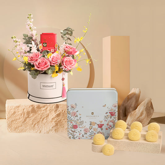 Blushing Tea Garden x Shangri-La Durian Snowskin 8pcs Gift Set
